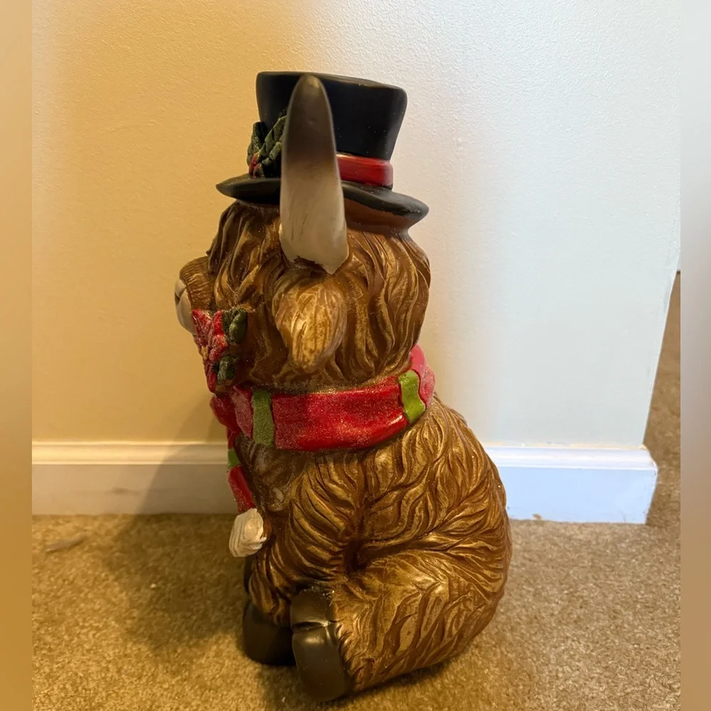 Hobby Lobby Christmas Holiday 2025 Highland Cow Holiday Decoration - Picture 2 of 4